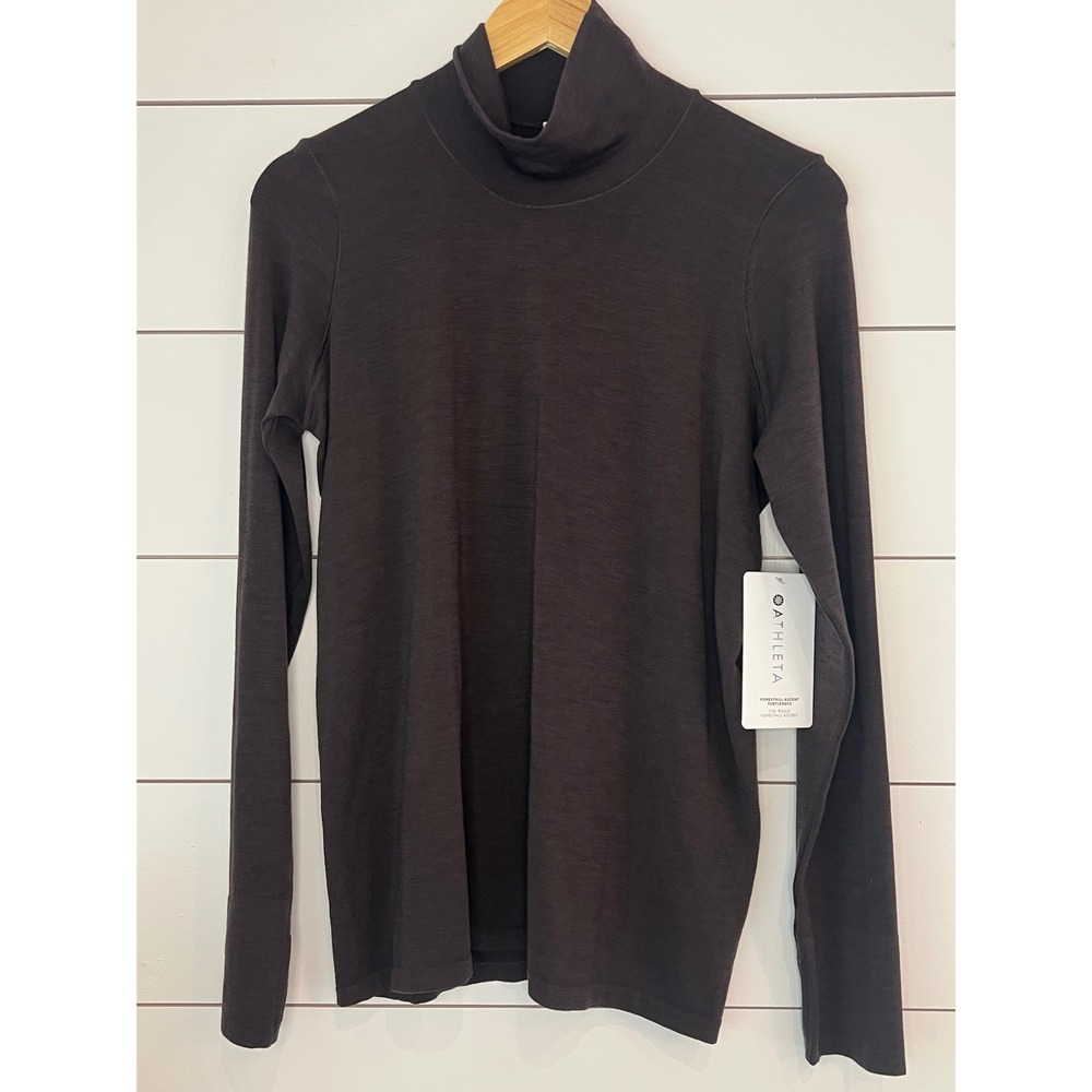 NWT Athleta Foresthill Ascent Turtleneck 1X Charcoal Gray Active Top athleisure